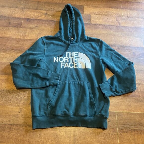 The North Face Mens Green Long Sleeve Pullover Hoodie Sweatshirt Size Medium - Picture 1 of 4